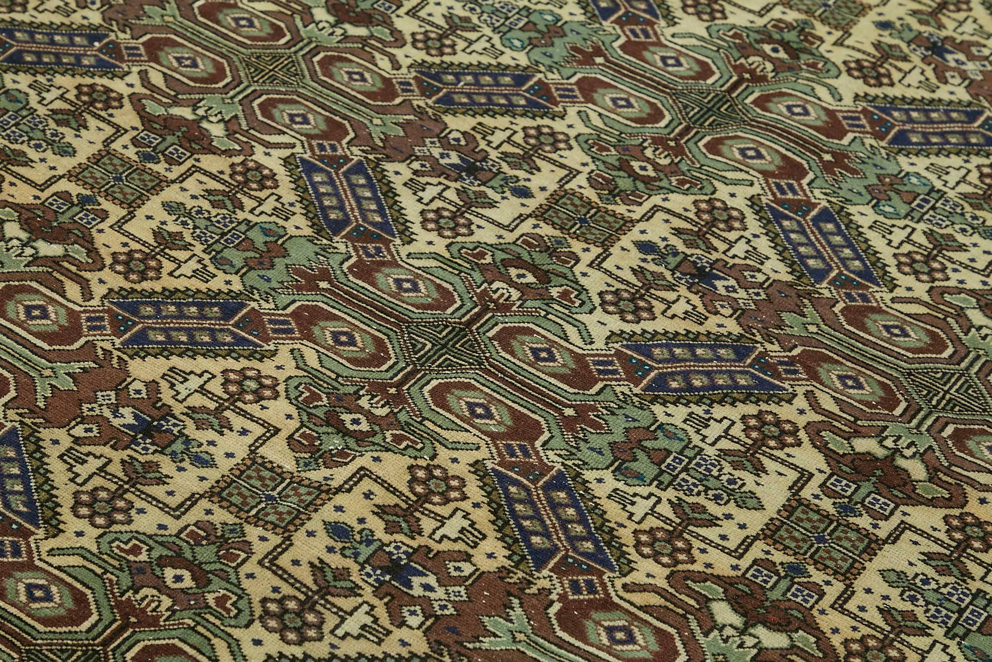 Turkish Wool Vintage Kayseri Rug 197 cm x 293 cm