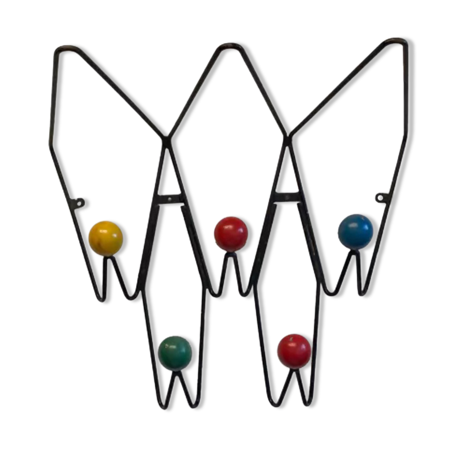 Wall coat rack creation Dupré-Hauser in Montreuil 1958