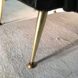 Fauteuil en skai noir