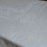 Old tablecloth in damask