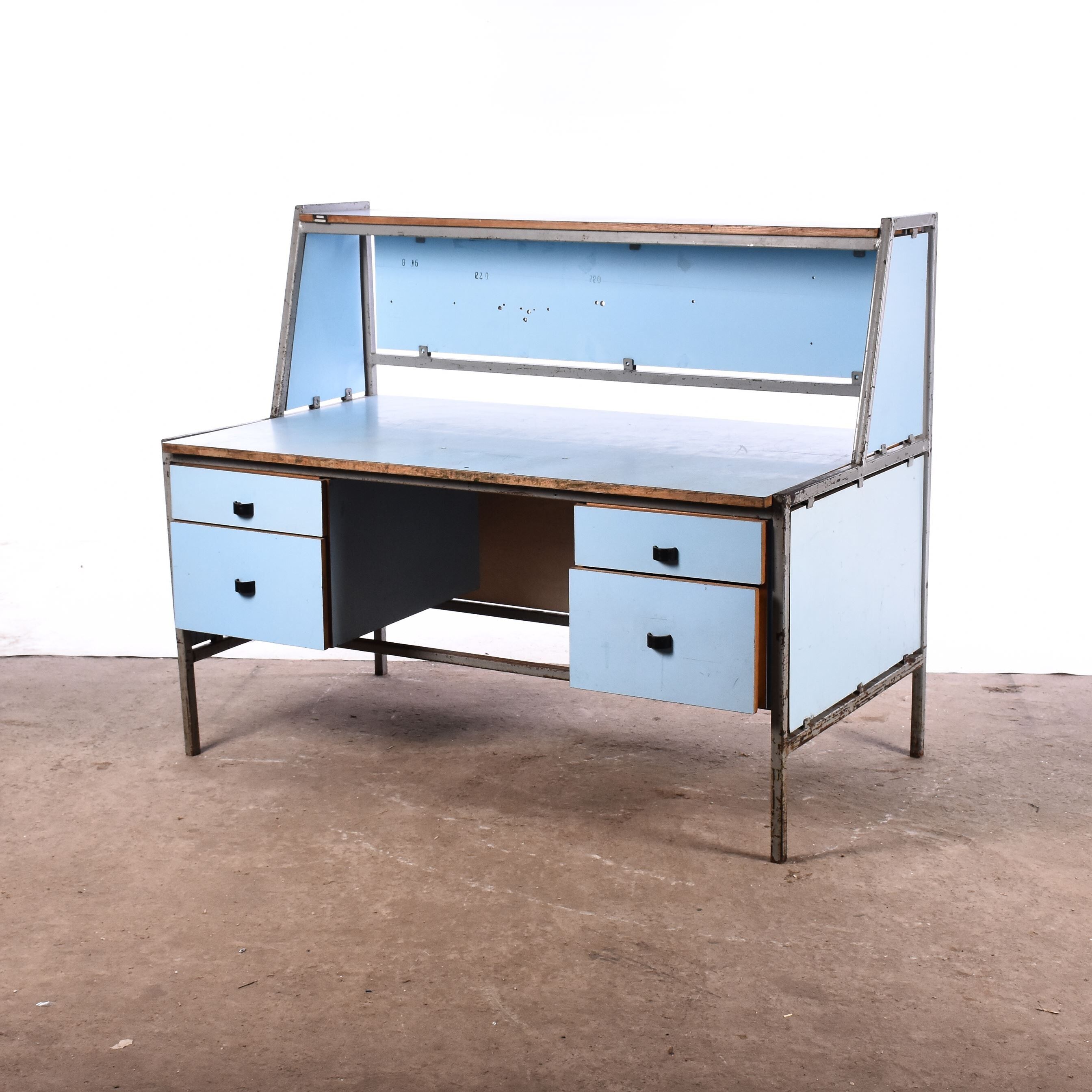 Vintage metal workbench