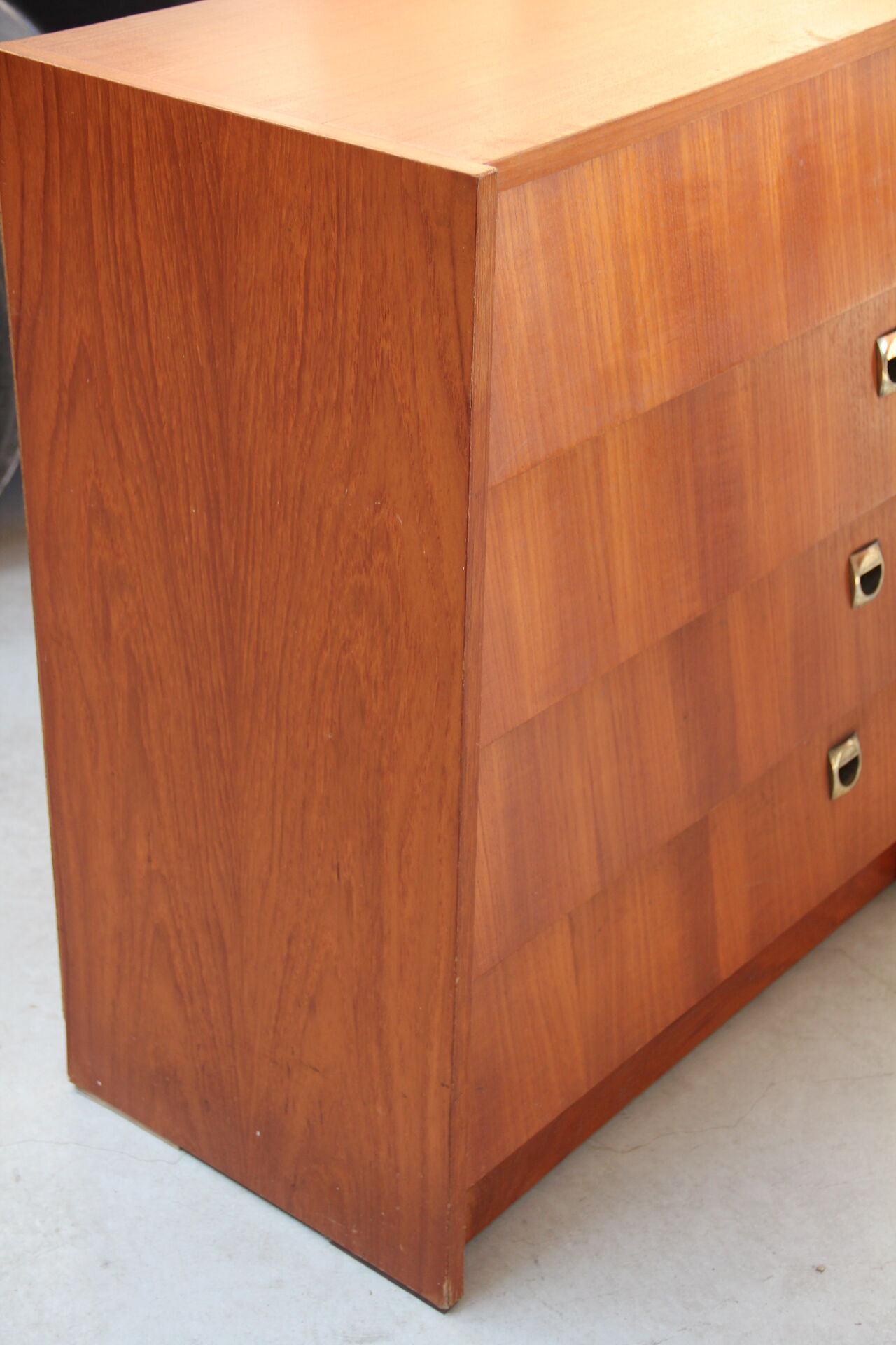 Vintage shoe cabinet teak veneer