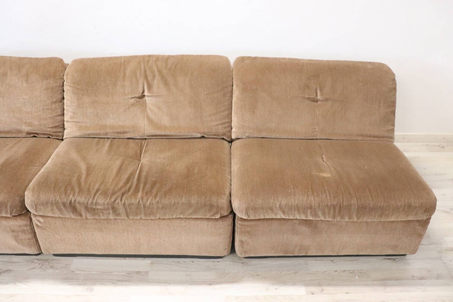 Modular Velvet Sofa by Busnelli, Italy, 1970s