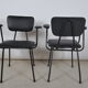 Fauteuils en skaï noir 1950