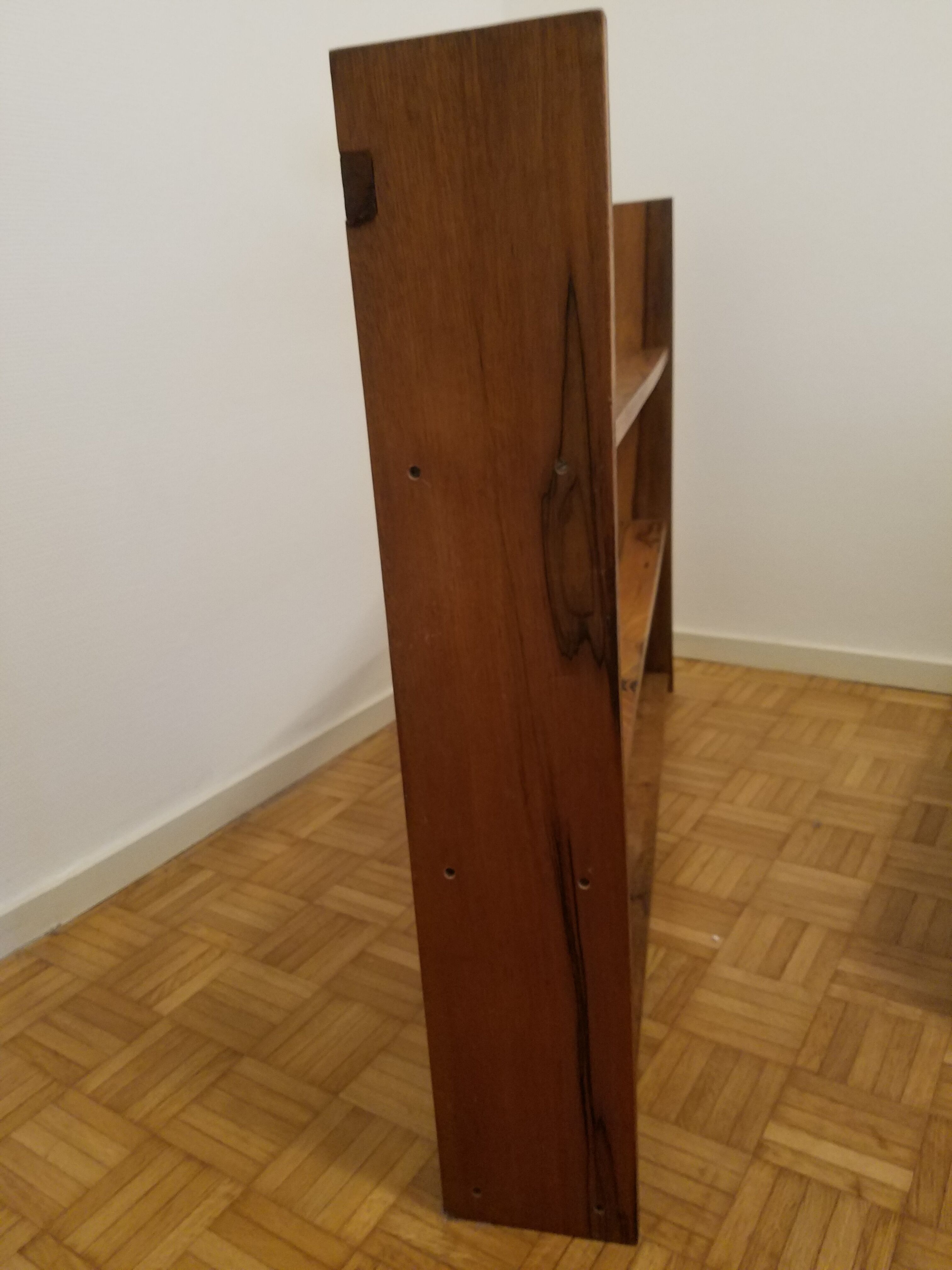 Old shelf in solid wood and exotic wood