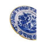 Large Delft Earthenware Plate from the 18th Century