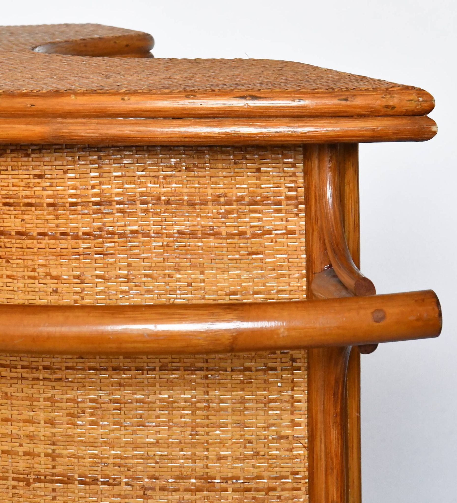 Vintage bar furniture with these two rattan stools from the 1960s/70s
