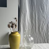 Large blown glass carafe with ice cube compartment Biot