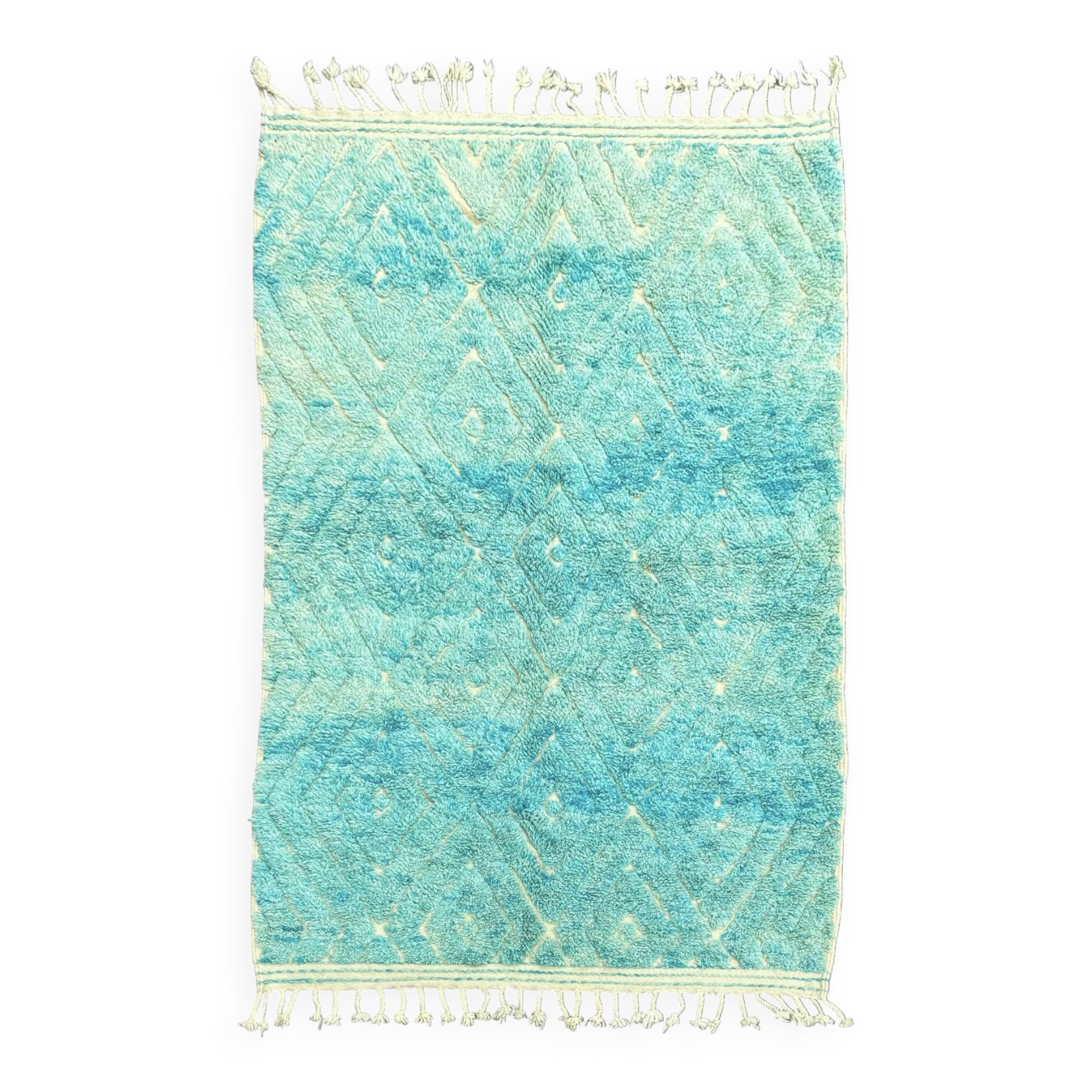 Moroccan blue Berber carpet beni ouarain