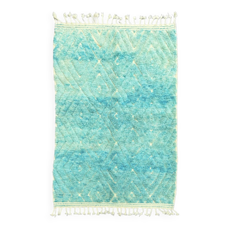 tapis berbere bleu marocain beni ouarain