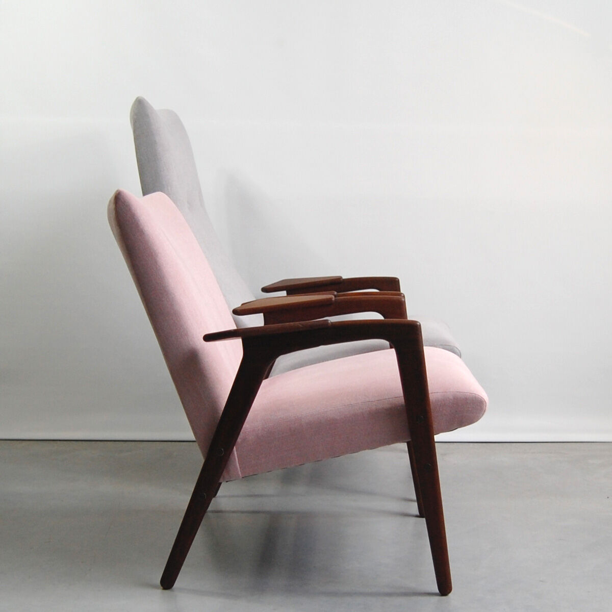 Pair of armchairs and rest foot "Ruster" by Yngve Ekstrom for Pastoe 1950s