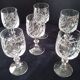 6 water glasses or large cut crystal wine glasses