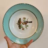 Set of 8 hollow plates vinatge with bird decorations