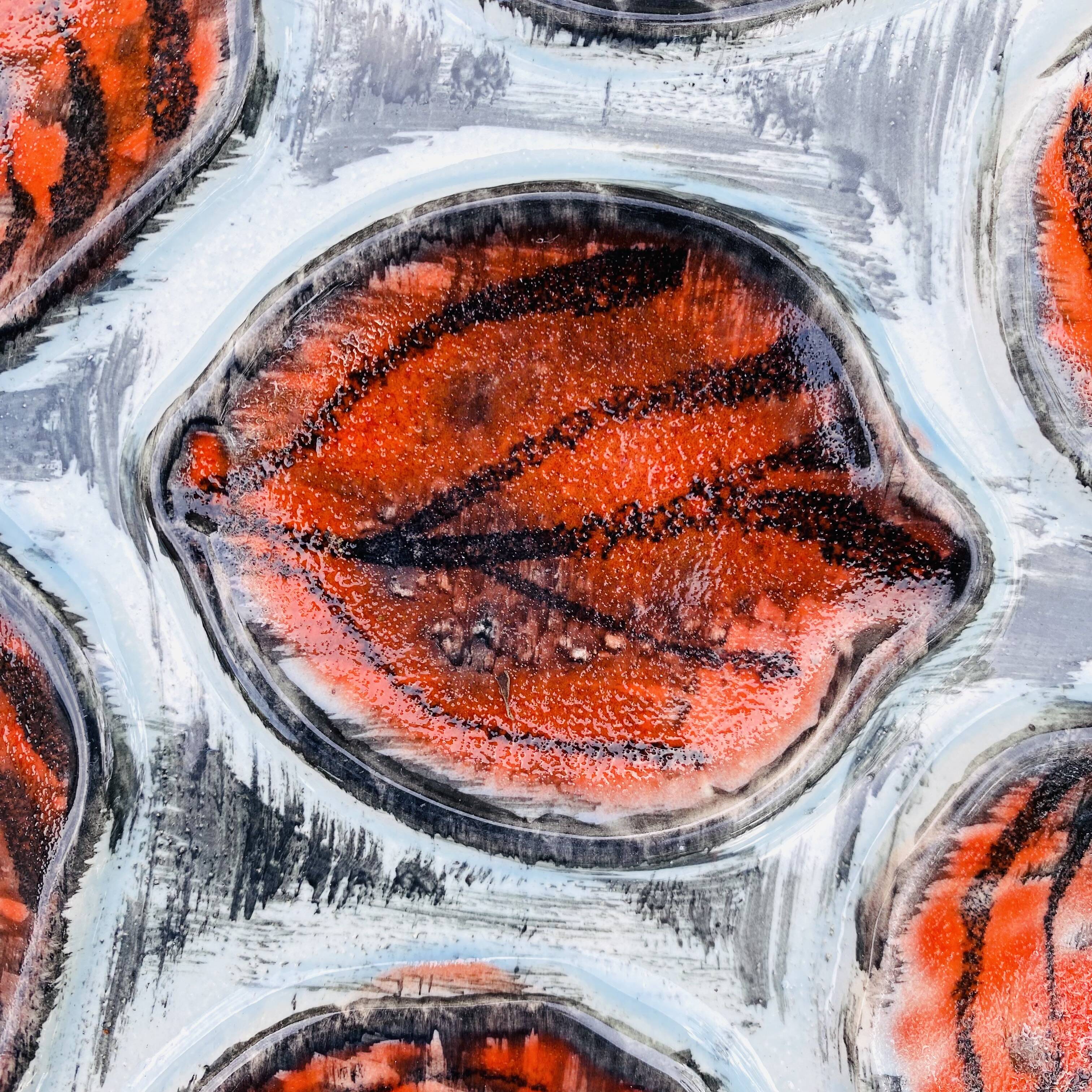 Mbfa pornic oyster plates, 1960