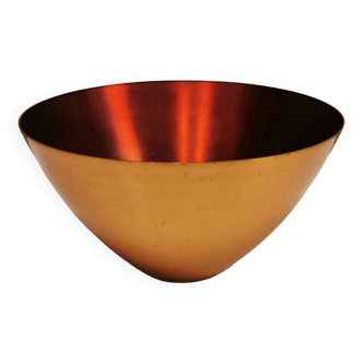 Copper bowl with red enamel by Corona Denmark From the 1960s