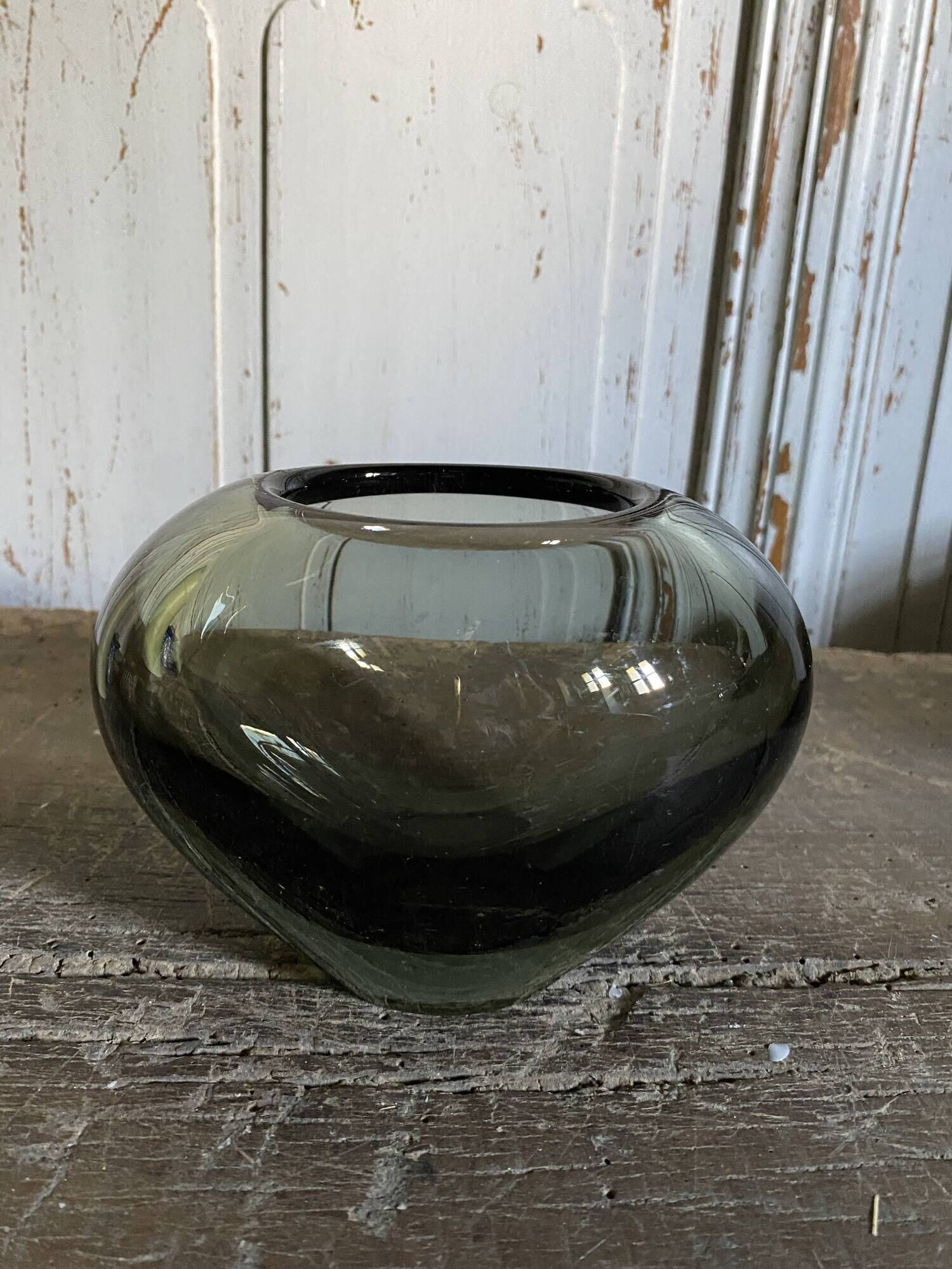 Danish Holmegaard blown glass vase