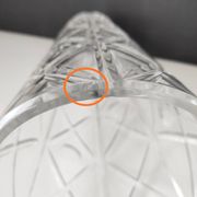 Vase en cristal décor de pastilles 25,5 cm
