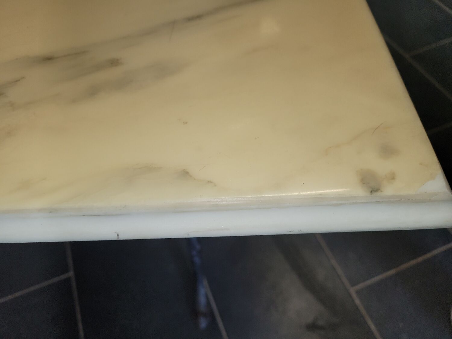 Bistro table with marble top