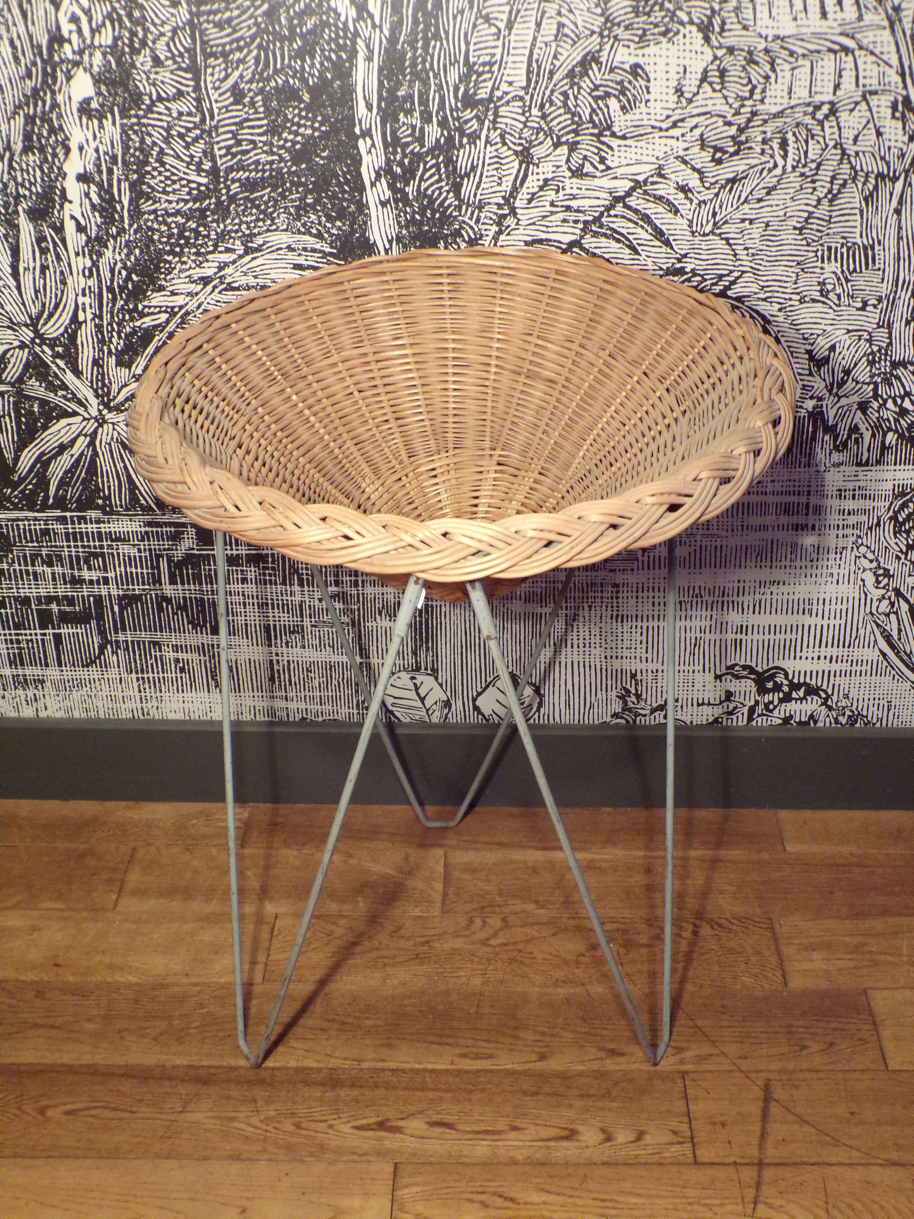 Vintage rattan display