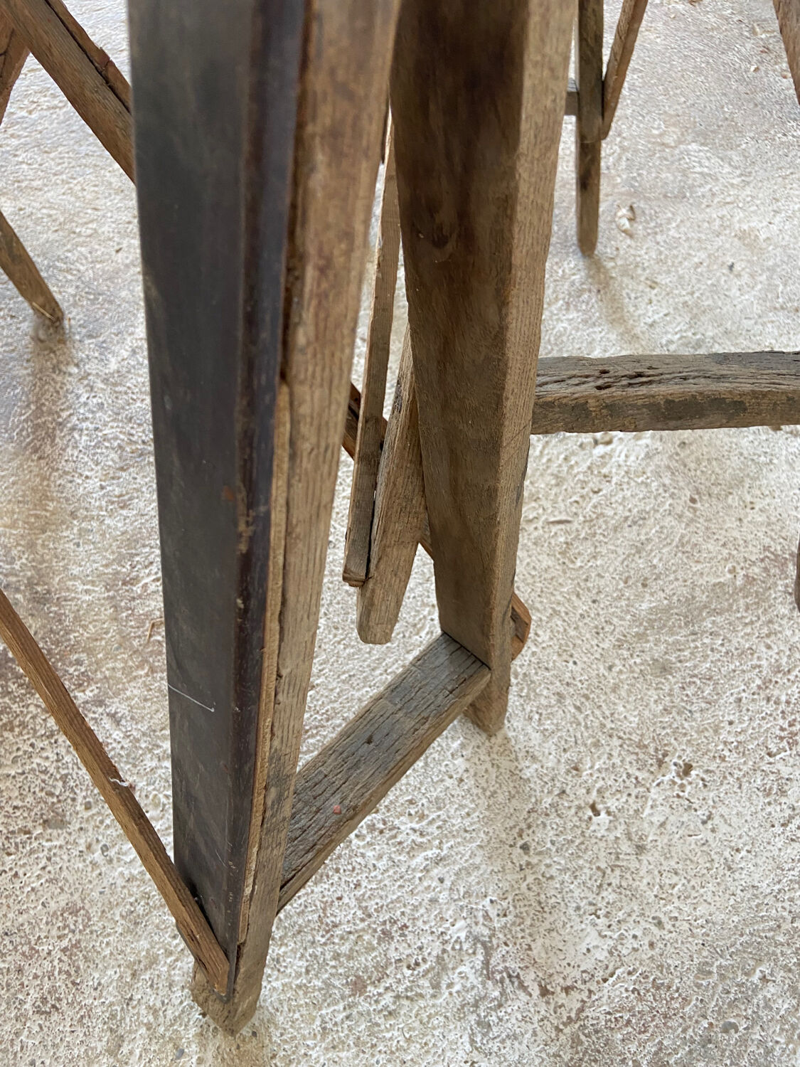 Pair of old workshop trestles