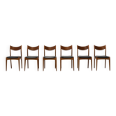 Set of Six Mid-Century Modern Belgian Teak Dining Chairs, 1960s