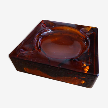 Square glass ashtray