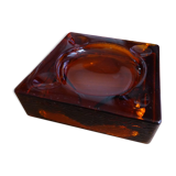 Square glass ashtray