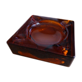 Square glass ashtray