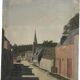 Landscape painting, village view, Gaillefontaine 1910