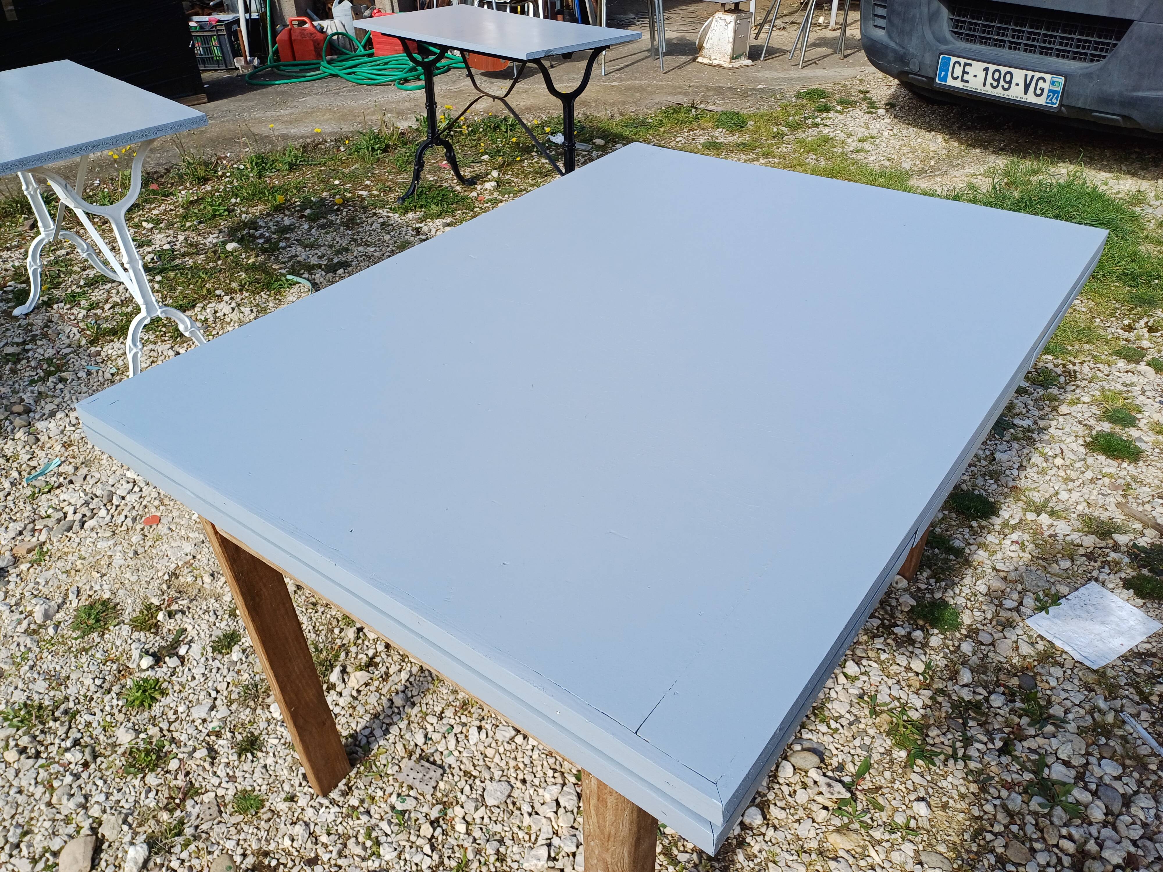 1950s Wooden Table with Extensions