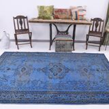 5x8 Blue Handmade Wool Vintage Rug, 163x268Cm SK 2726