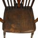 Chaise Windsor ancienne en bois de hêtre et d'orme avec dossier à roulettes, XIXe siècle