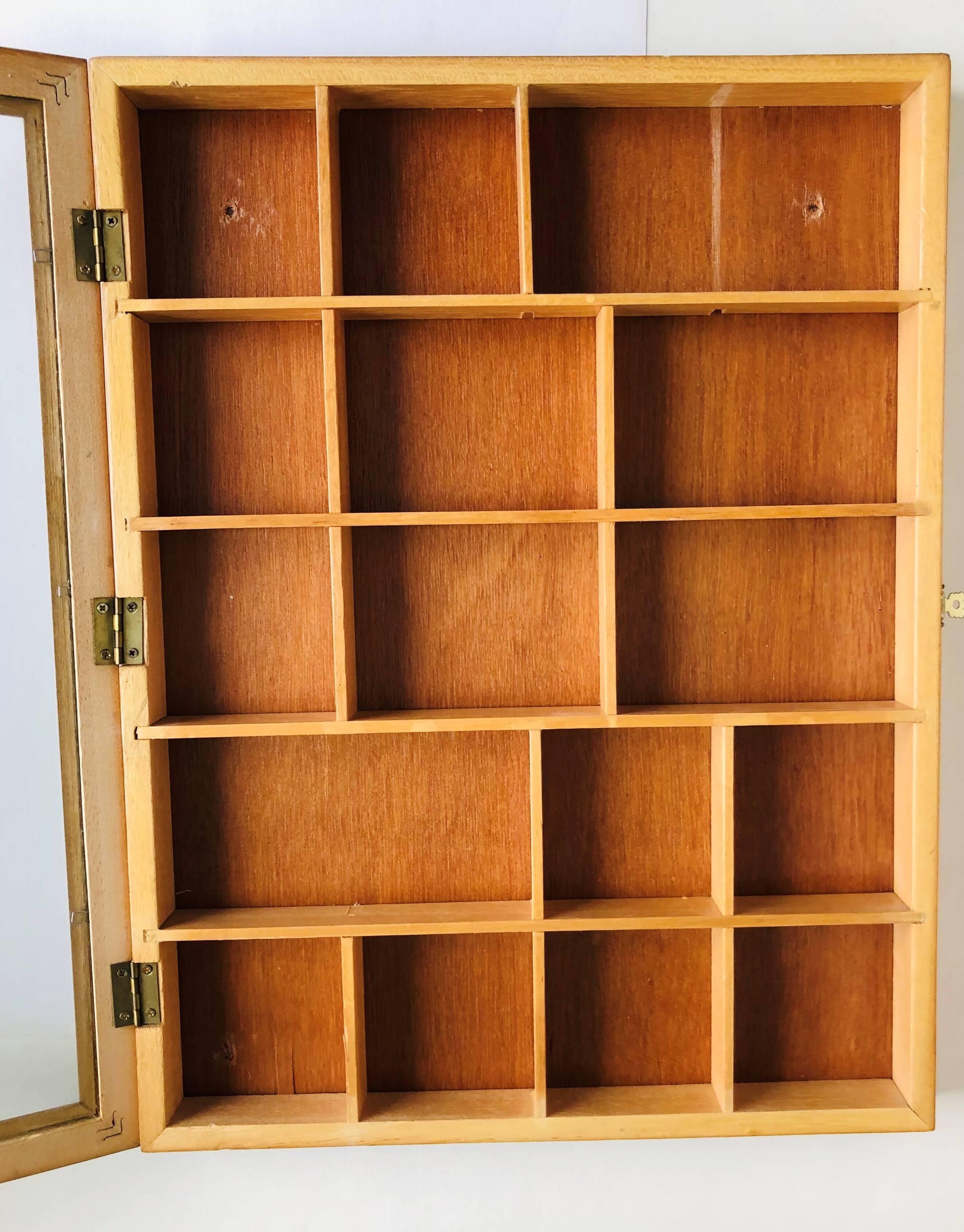 Wooden wall display case