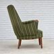 1960s, Danish armchair, green furniture wool, teak wood.
