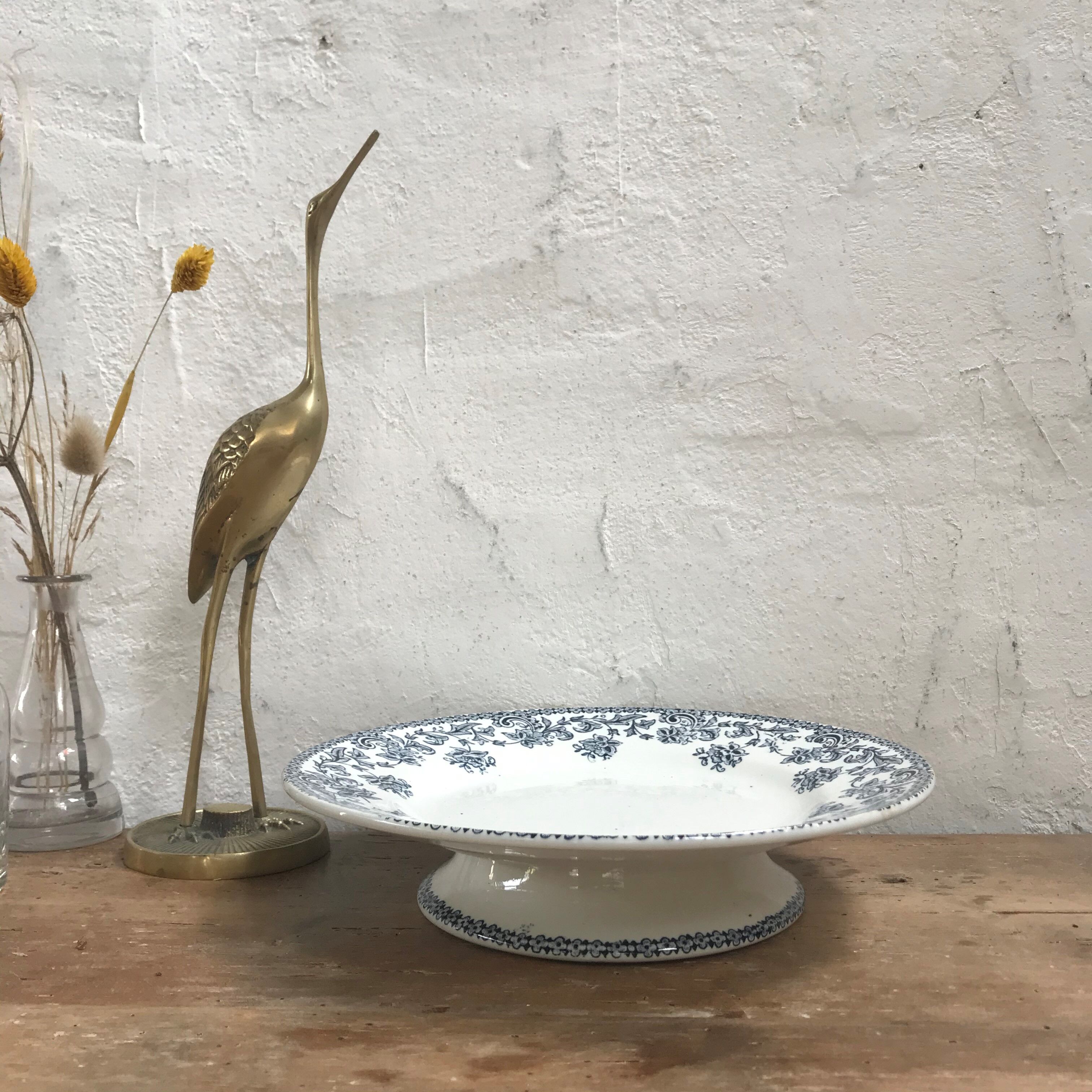 Plat sur piédouche terre de fer  St Amand