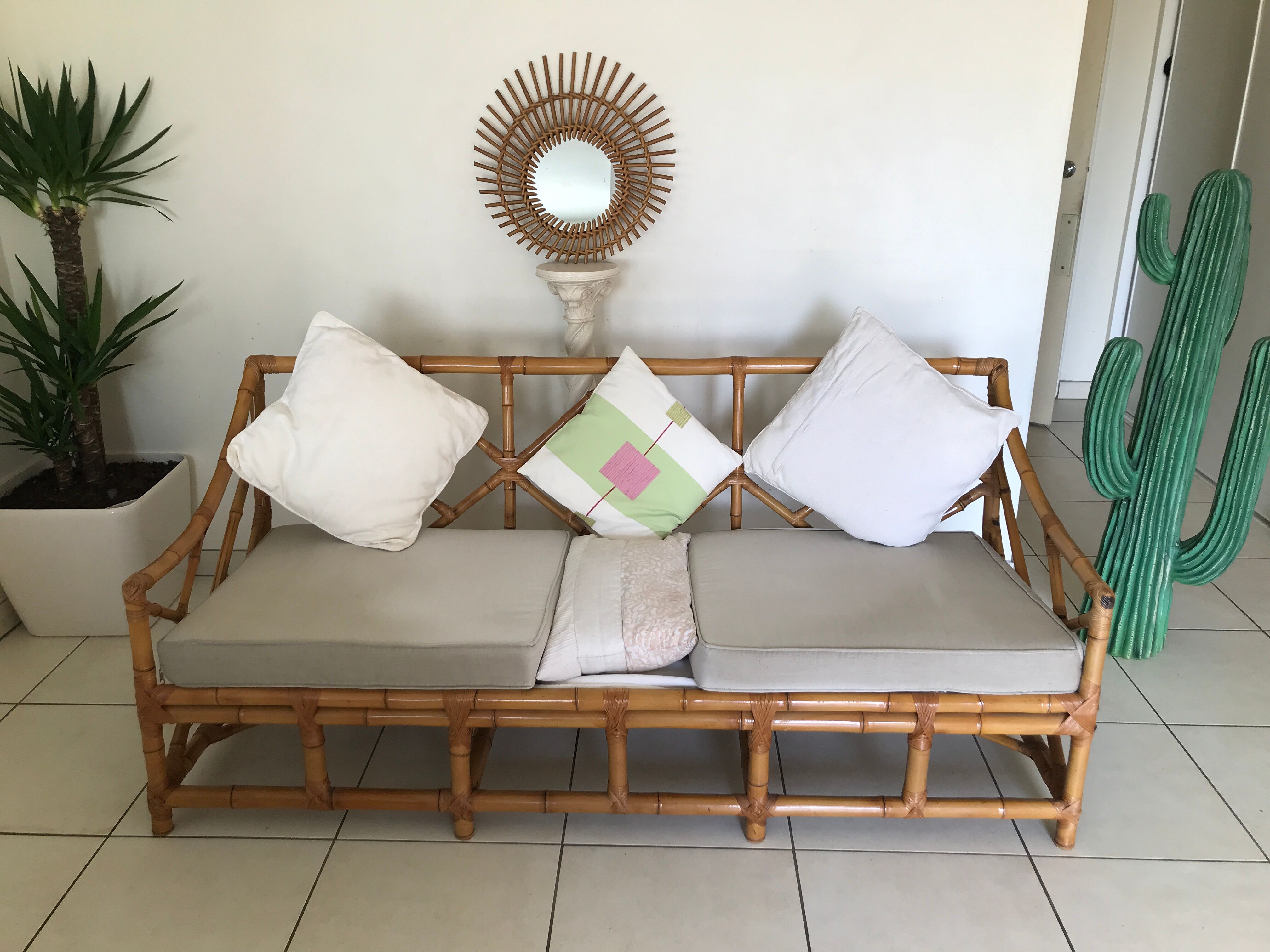 3-seater bamboo sofa 50/60
