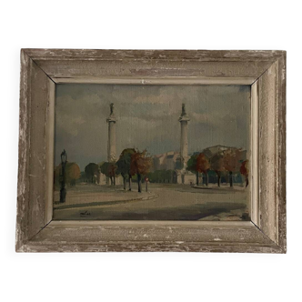Old painting Paris 1943