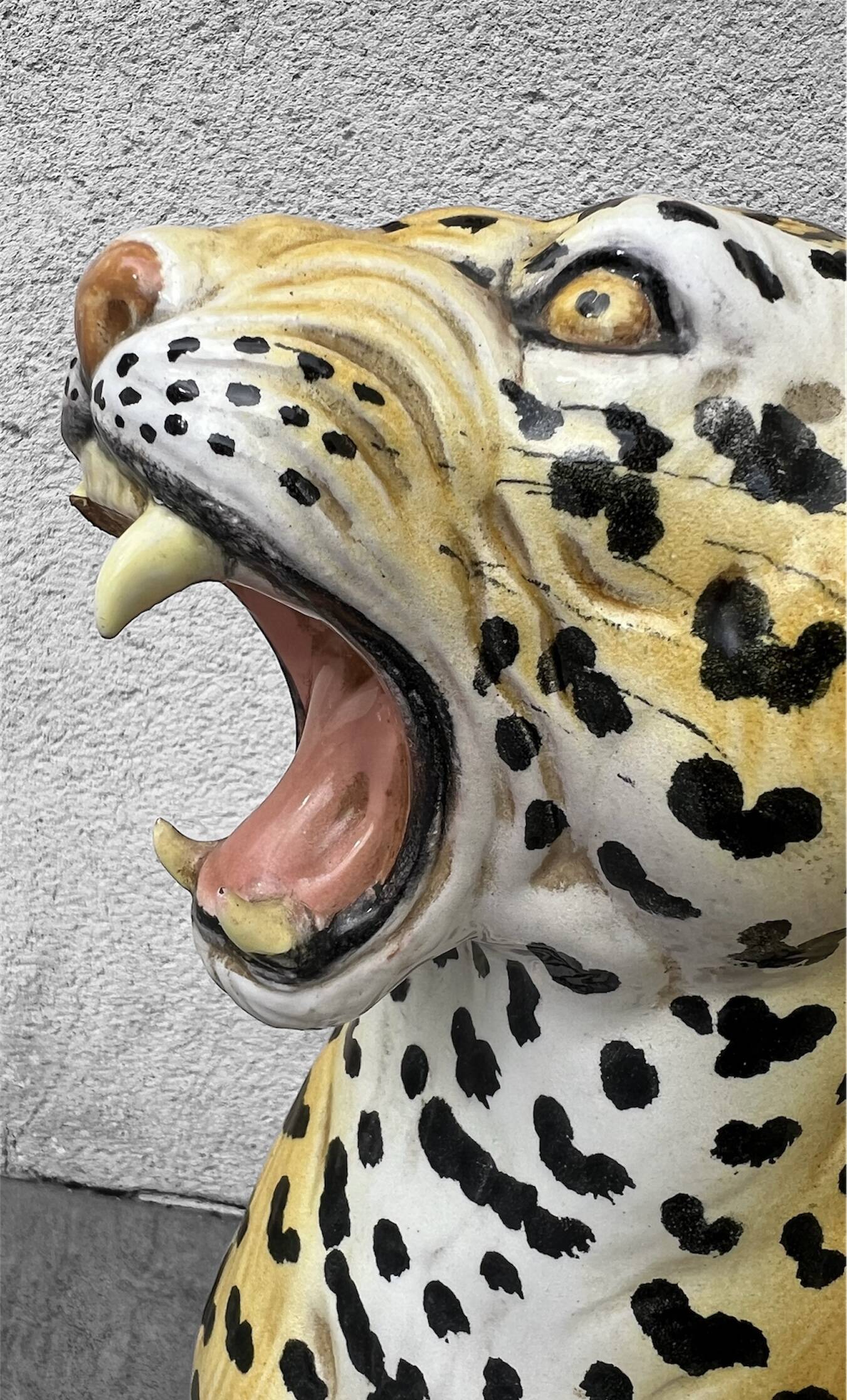 Large ceramic leopard sculpture, Italy, 1960s