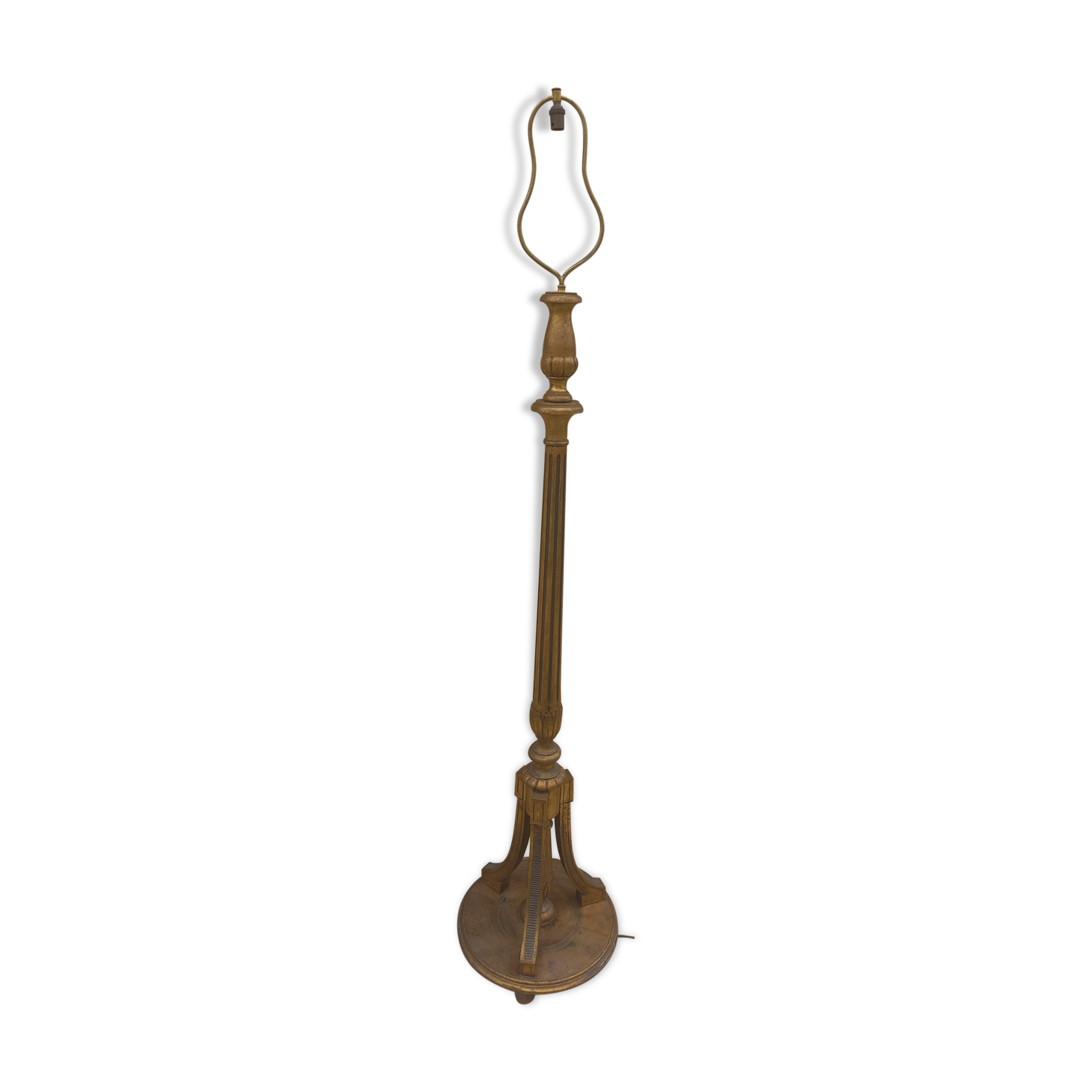 Floor lamp foot in gilded wood