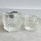 2 Vintage Scandinavian ice class candle holders