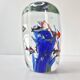 VINTAGE 1980 SULFUR PAPERWEIGHT AQUARIUM IN MURANO GLASS SIGNED RENE 8