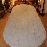 Large marble dining table, 1980s