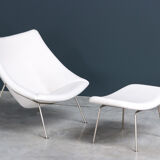 Pair of armchairs and ottoman Oyster F159 Artifort Pierre Paulin