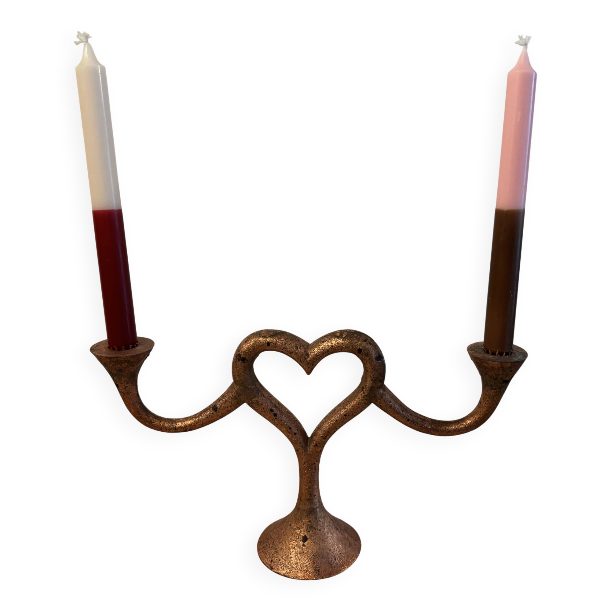 Copper heart chandelier