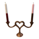 Copper heart chandelier