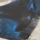 Orrefors Swedish Modern Blue Cased Glass Table Lamp Numbered 1950s