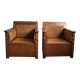 Paire de fauteuils bois et cannage