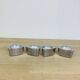 4 aluminum triangle candle holders, Ikea