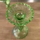 Pair of large Art Deco candlesticks / candle holders in moulded pressed glass.
