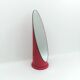 Vintage fuchsia lipstick-style plastic and glass mirror, Italy, 1970s